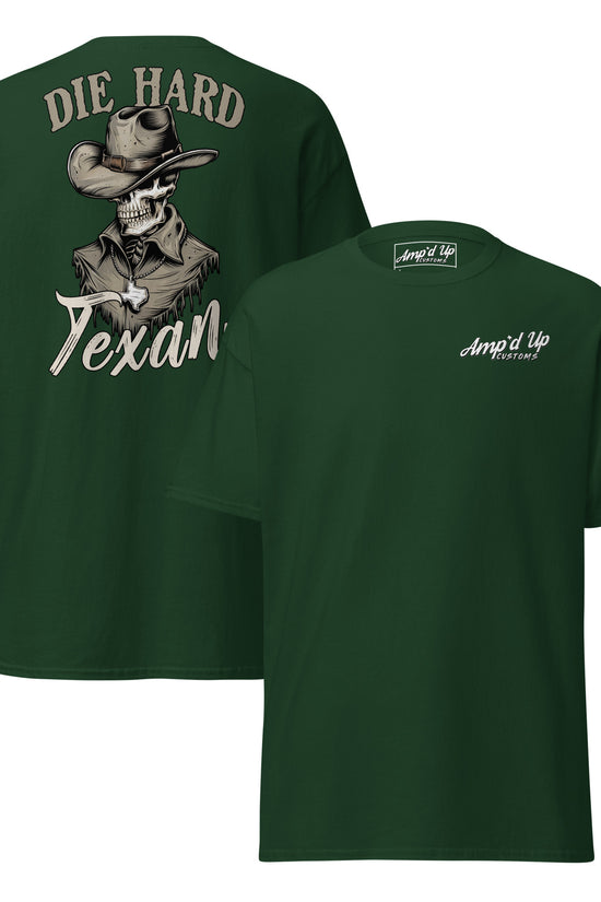 Die Hard Texan T-Shirt (back illustration) - Amp'd Up Custom