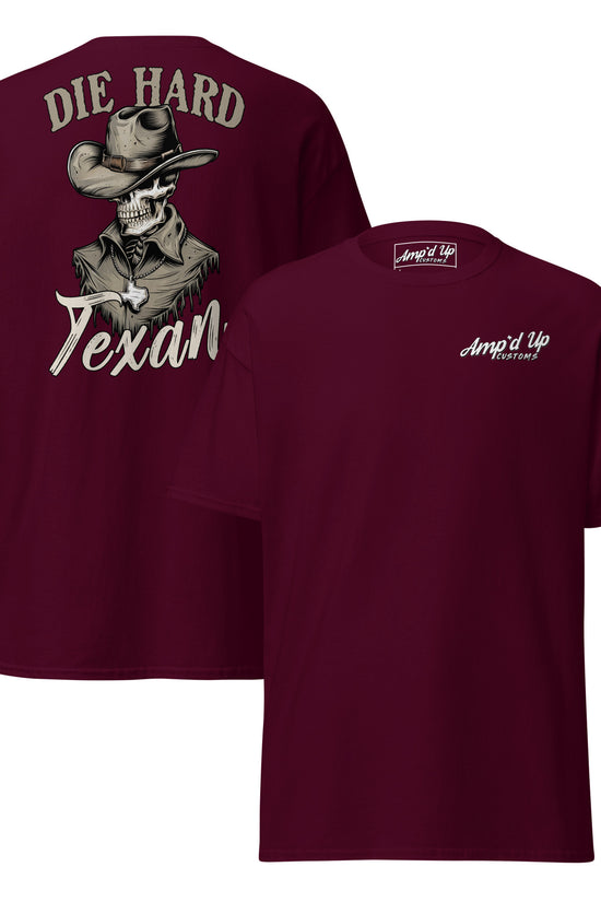 Die Hard Texan T-Shirt (back illustration) - Amp'd Up Custom