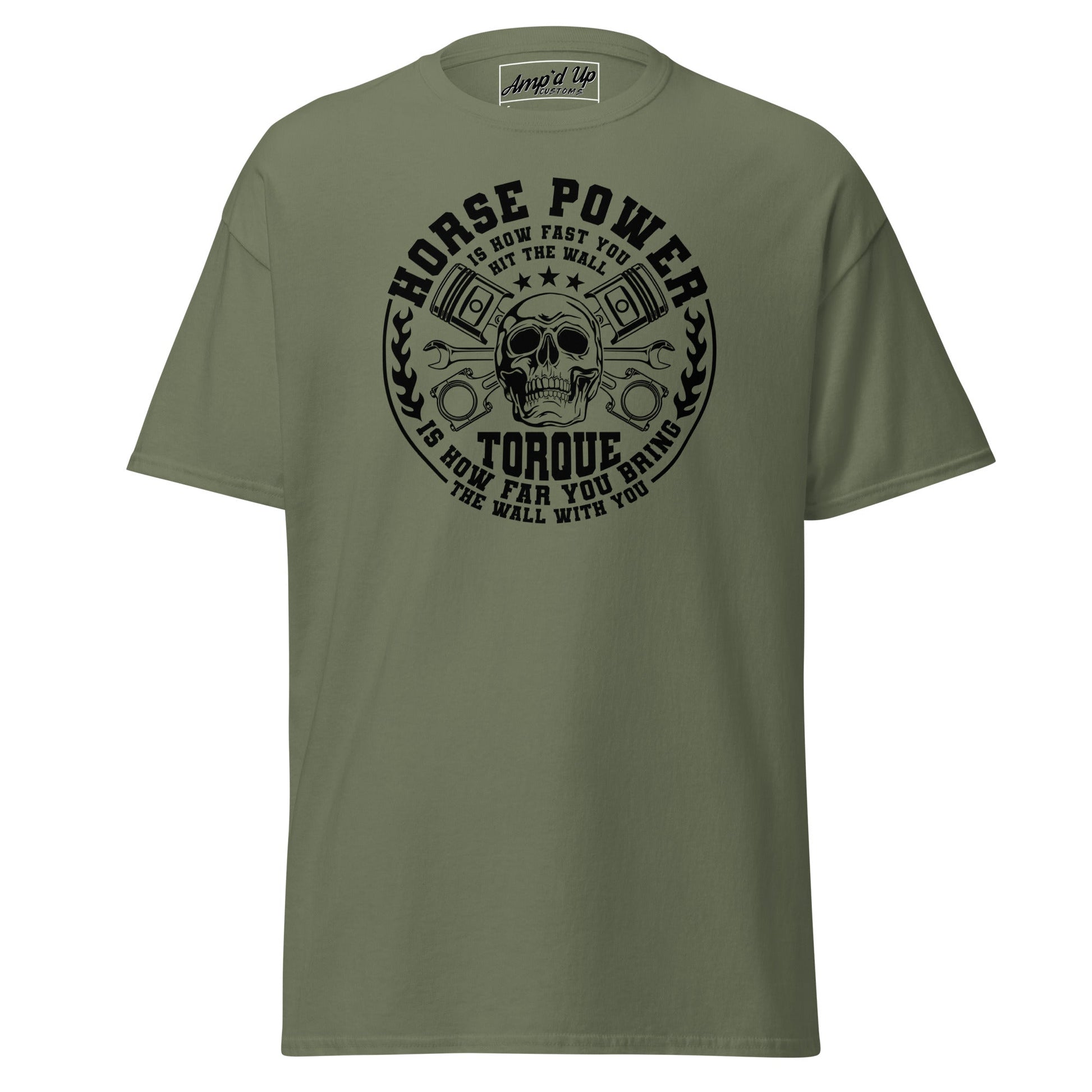 Horse Power And Brick Wall T-Shirt - Amp'd Up Custom