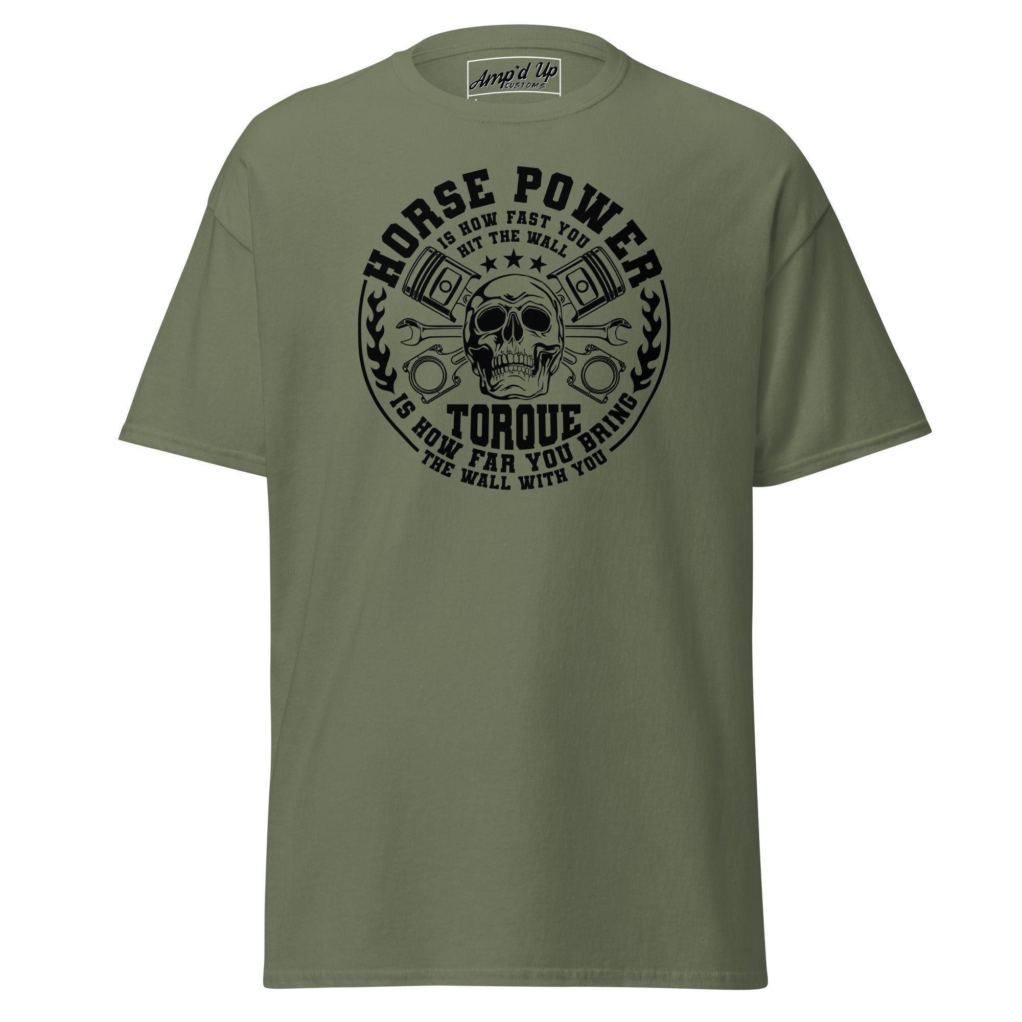 Horse Power And Brick Wall T-Shirt - Amp'd Up Custom