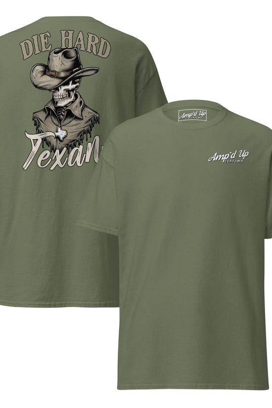 Die Hard Texan T-Shirt (back illustration) - Amp'd Up Custom