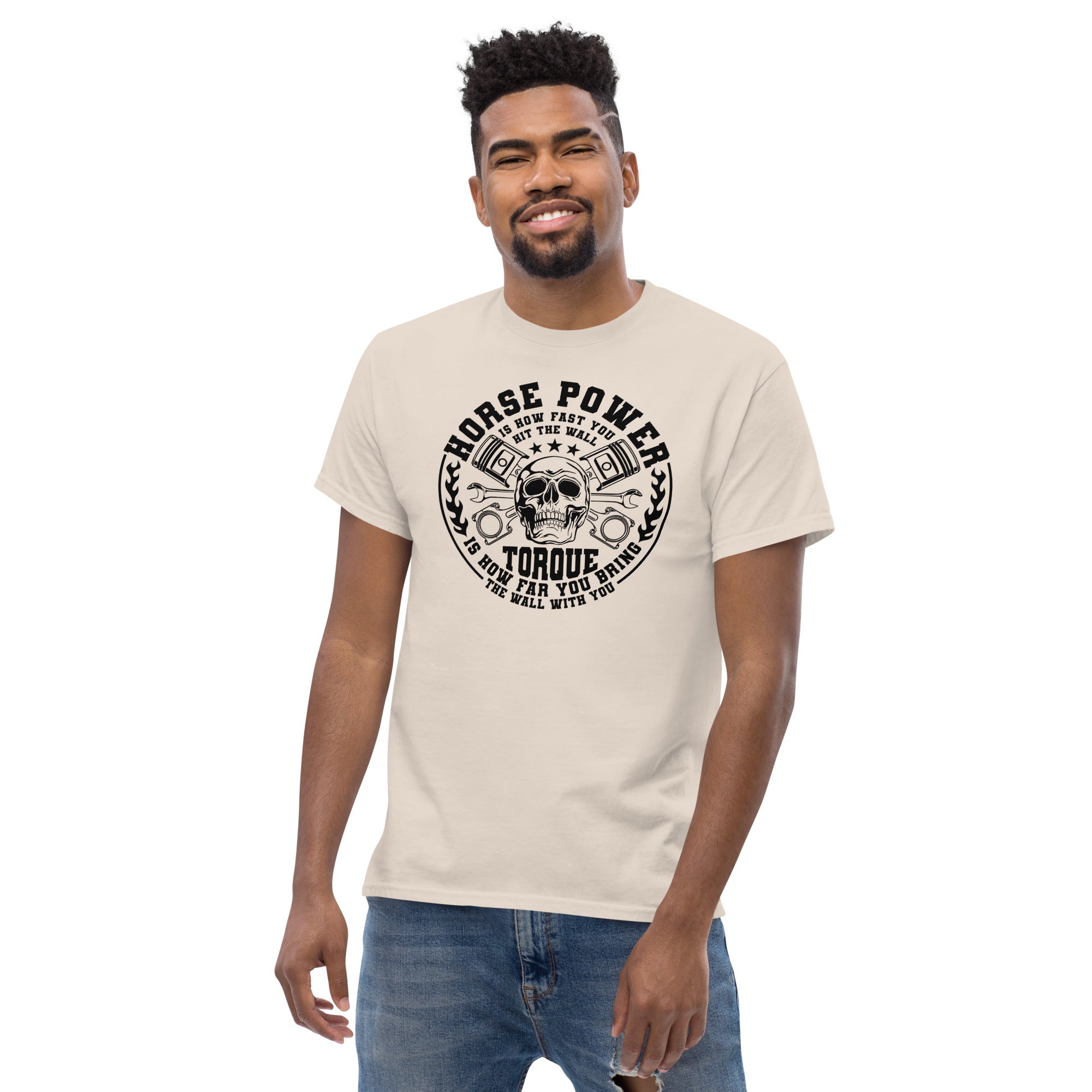 Horse Power And Brick Wall T-Shirt - Amp'd Up Custom