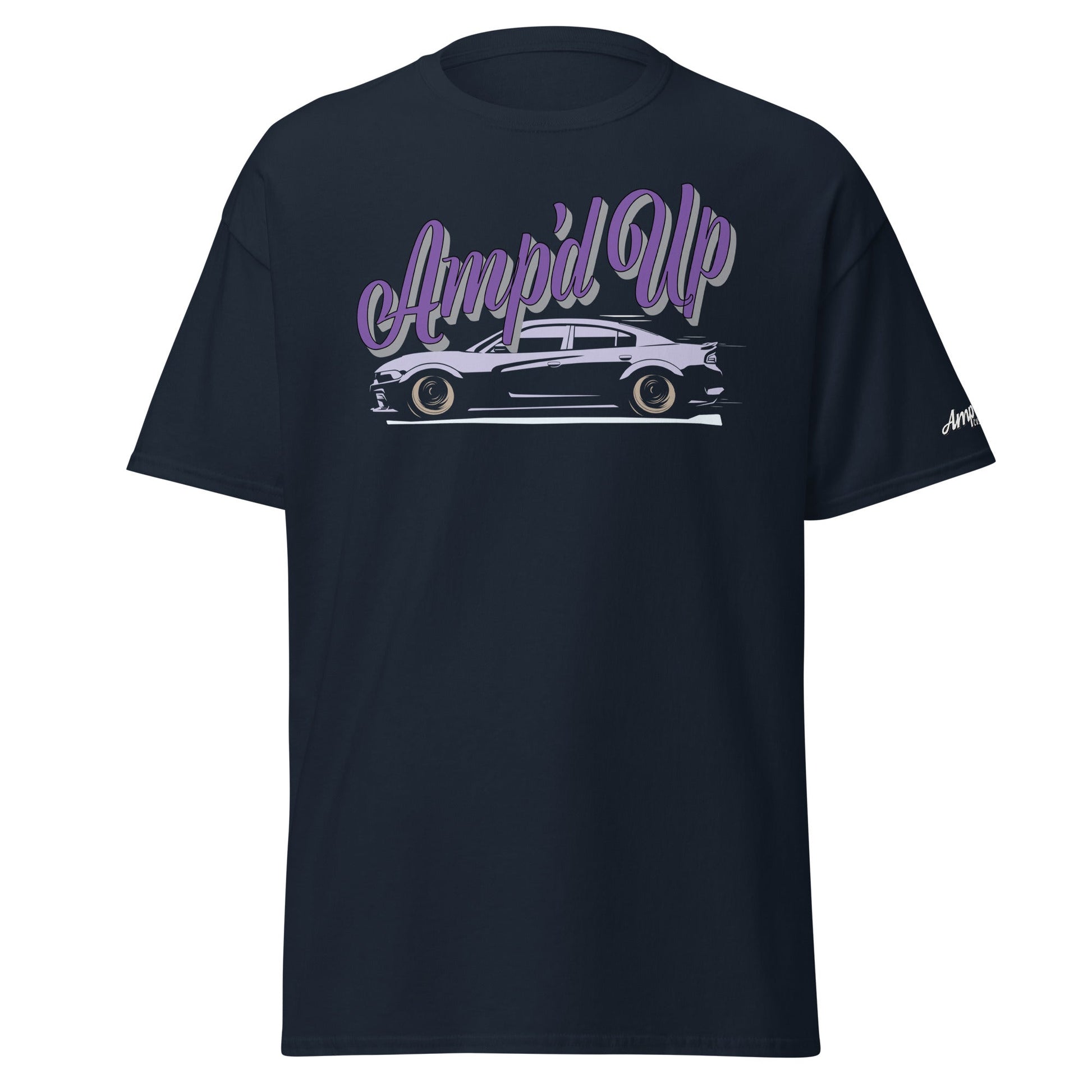 Amp'd Up Dark Purple Charger T-Shirt - Amp'd Up Custom