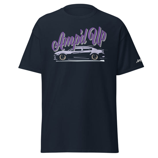Amp'd Up Dark Purple Charger T-Shirt - Amp'd Up Custom
