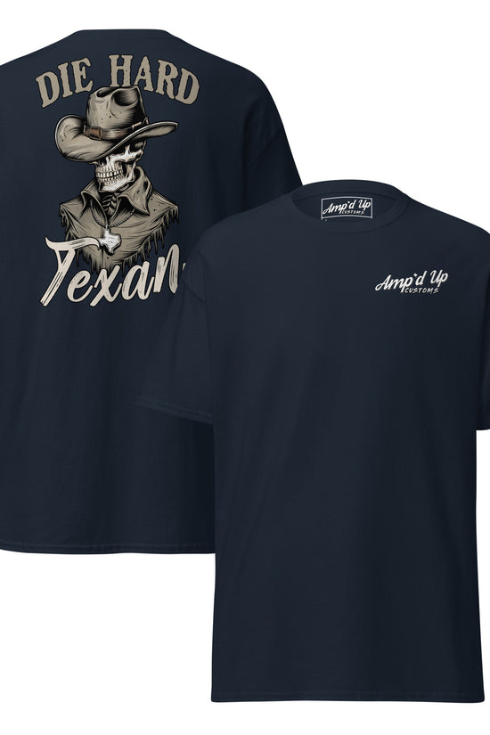 Die Hard Texan T-Shirt (back illustration) - Amp'd Up Custom