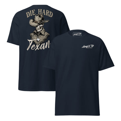 Die Hard Texan T-Shirt (back illustration) - Amp'd Up Custom