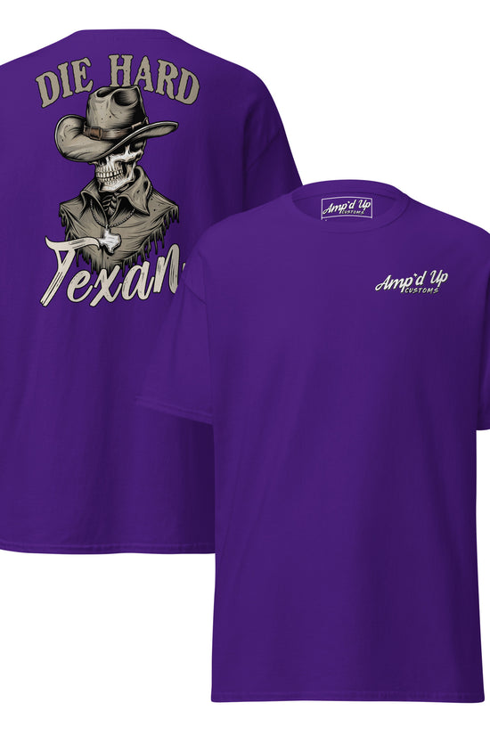 Die Hard Texan T-Shirt (back illustration) - Amp'd Up Custom