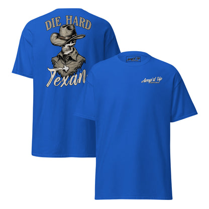 Die Hard Texan T-Shirt (back illustration) - Amp'd Up Custom