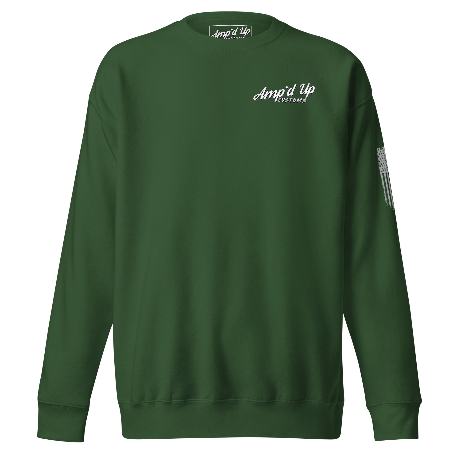 Amp'd Up Classic Sweatshirt (small logo) - Amp'd Up Custom
