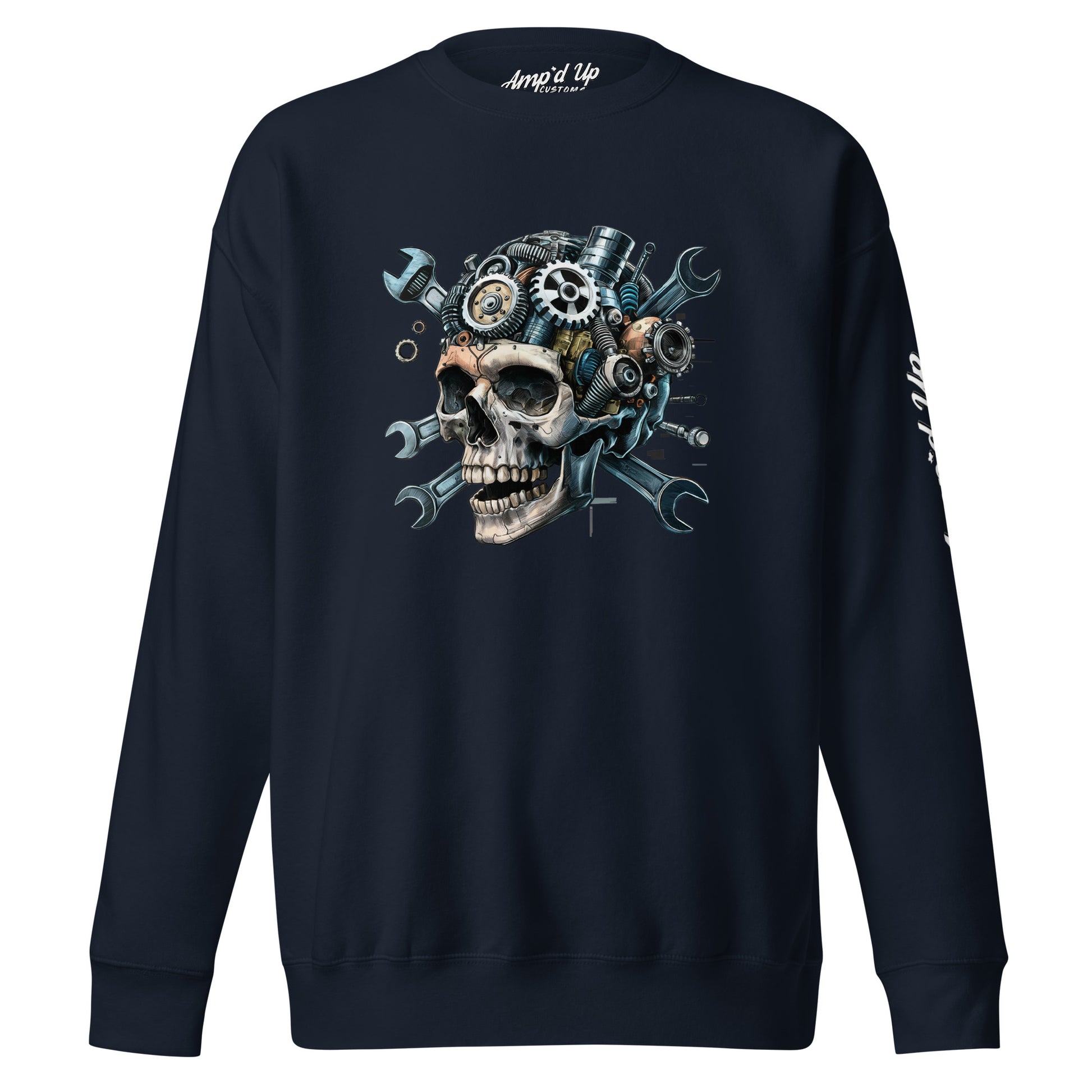 Skull Mechanic Sweatshirt - Amp'd Up Custom