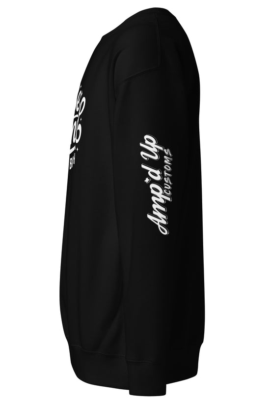 Amp'd Up Custom Be kind, of a bitch Sweatshirt in black with stylish side view design