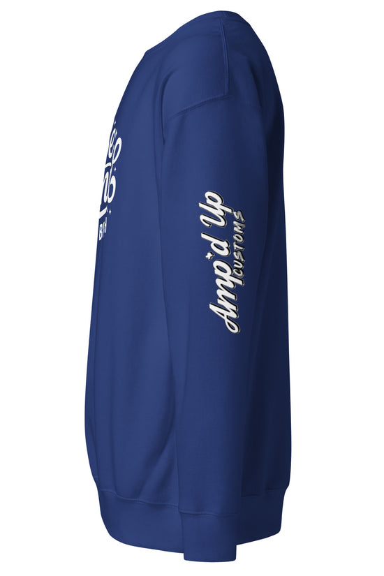 Blue Amp'd Up Custom Be kind, of a bitch Sweatshirt for a relaxed, stylish look