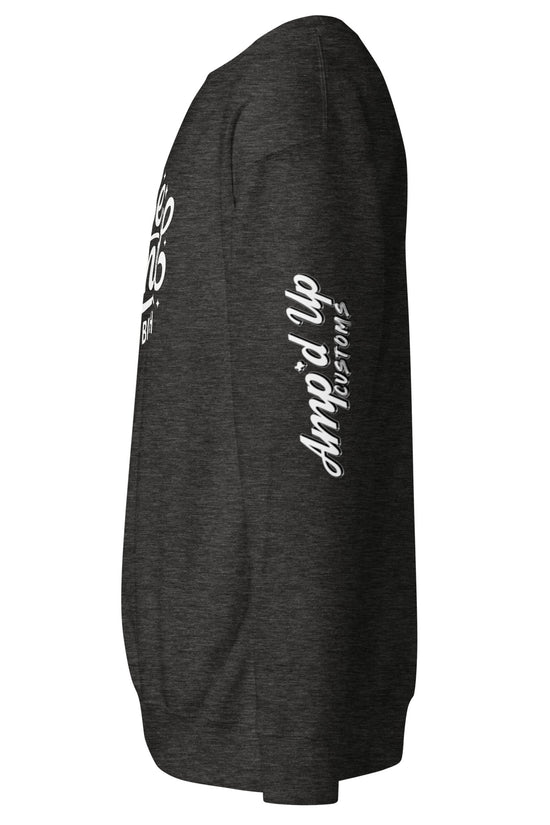 Amp'd Up Custom Be kind, of a bitch Sweatshirt in dark gray with stylish side view design
